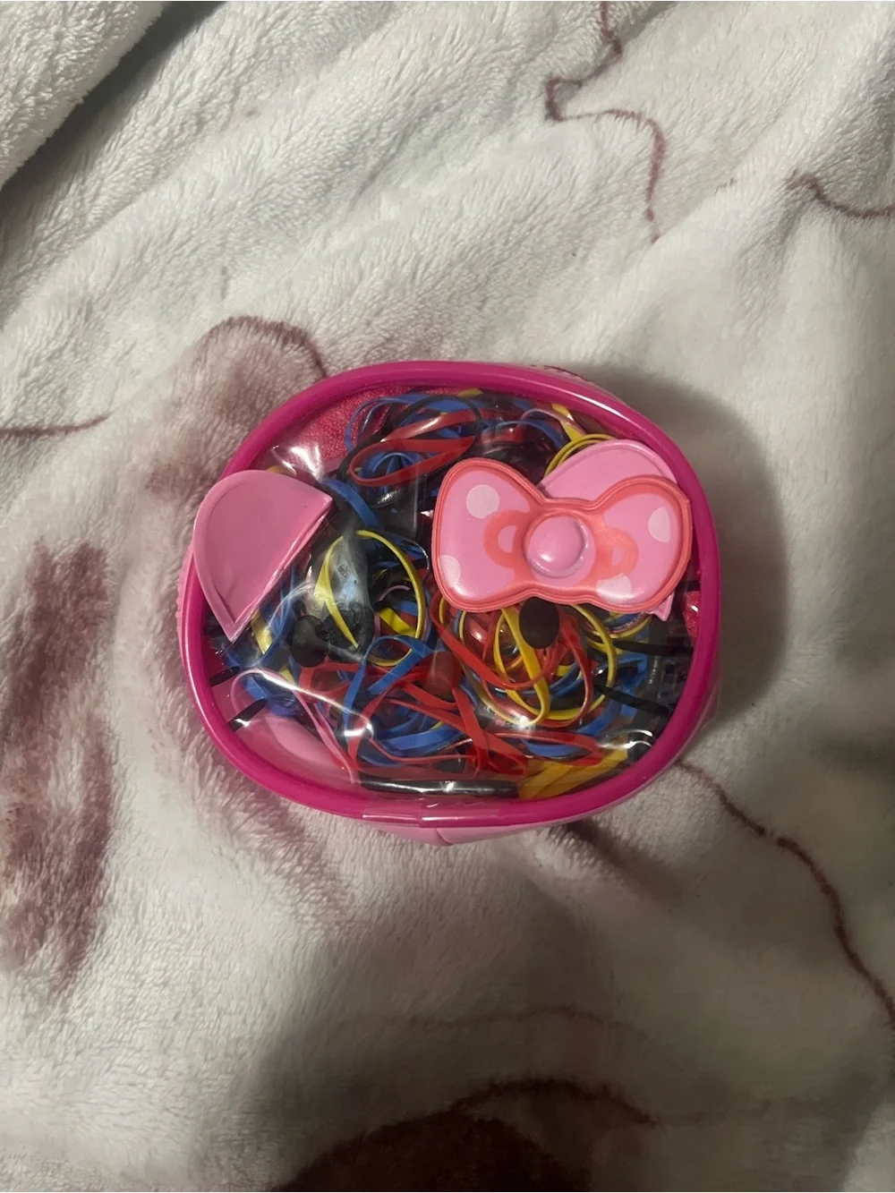Mini Elastic Hair Bands w Pouch- Multicolor